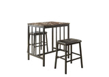 5106BK Edgar 3 Piece Counter Height Set