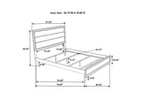 212421F-S4 Watson Four-piece Full Bedroom Set Grey Oak