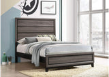 212421F Watson Wood Full Panel Bed Grey Oak