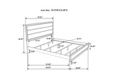 212421KE-S4 Watson Four-piece Eastern King Bedroom Set Grey Oak