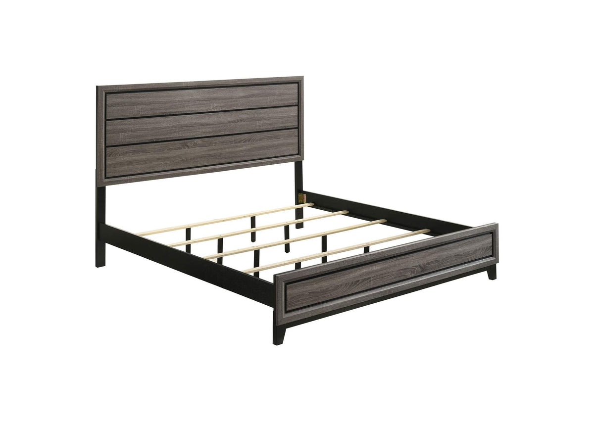 Watson Wood Eastern King Panel Bed Grey Oak