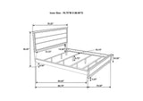 212421KW-S5 Watson Five-piece California King Bedroom Set Grey Oak