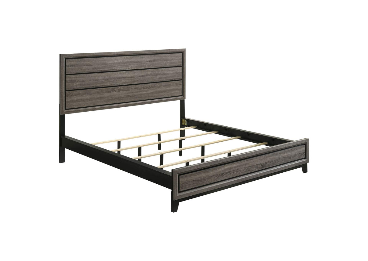 Watson Wood California King Panel Bed Grey Oak