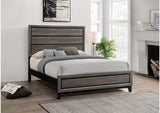 212421Q Watson Wood Queen Panel Bed Grey Oak