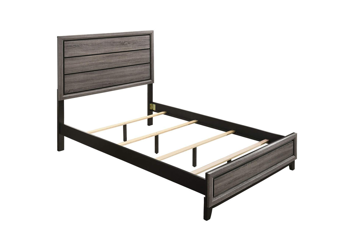Watson Wood Queen Panel Bed Grey Oak