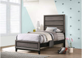 212421T Watson Wood Twin Panel Bed Grey Oak