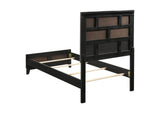 212421T Watson Wood Twin Panel Bed Grey Oak