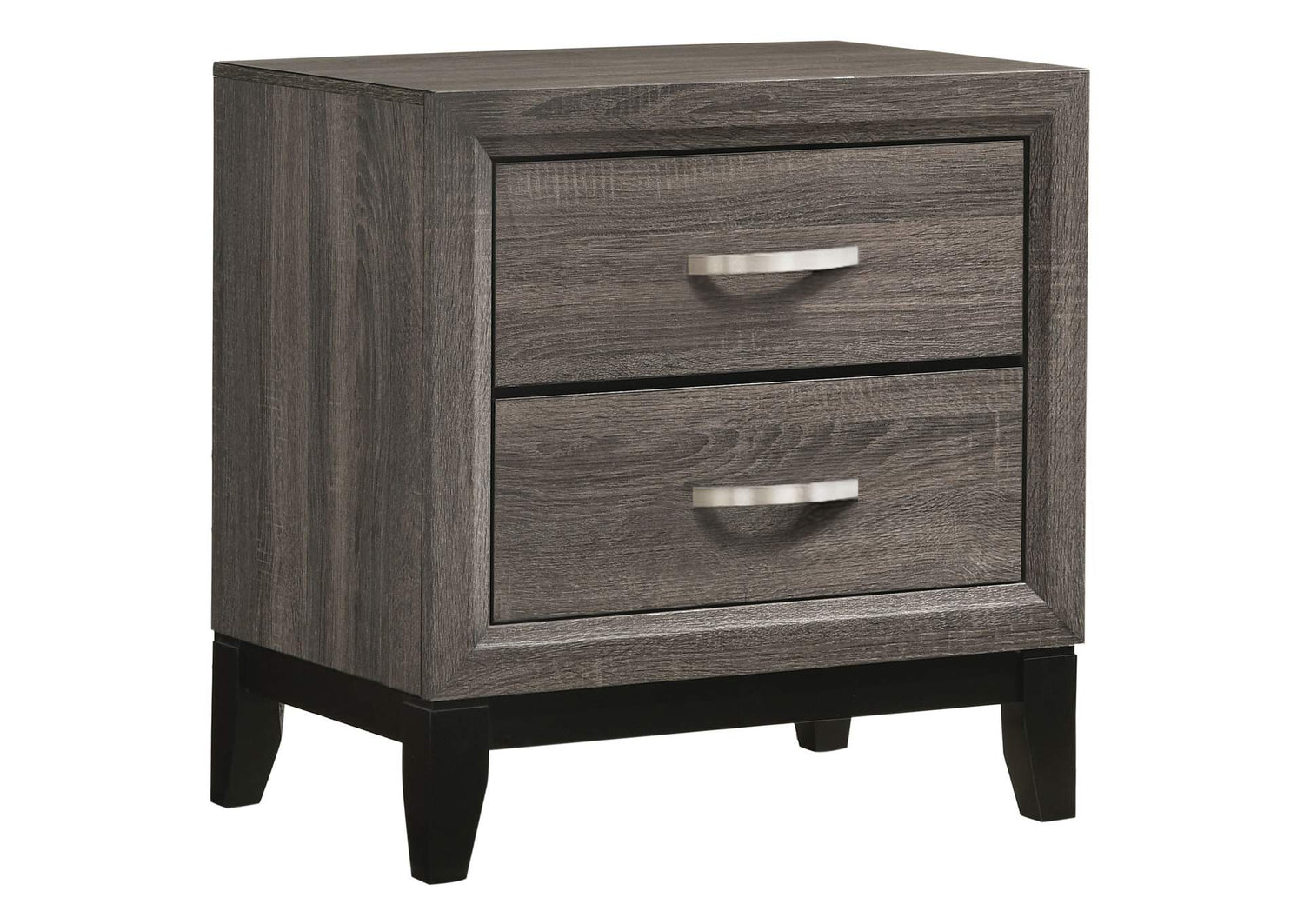 212422 Watson 2-drawer Nightstand Grey Oak