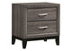 212422 Watson 2-drawer Nightstand Grey Oak