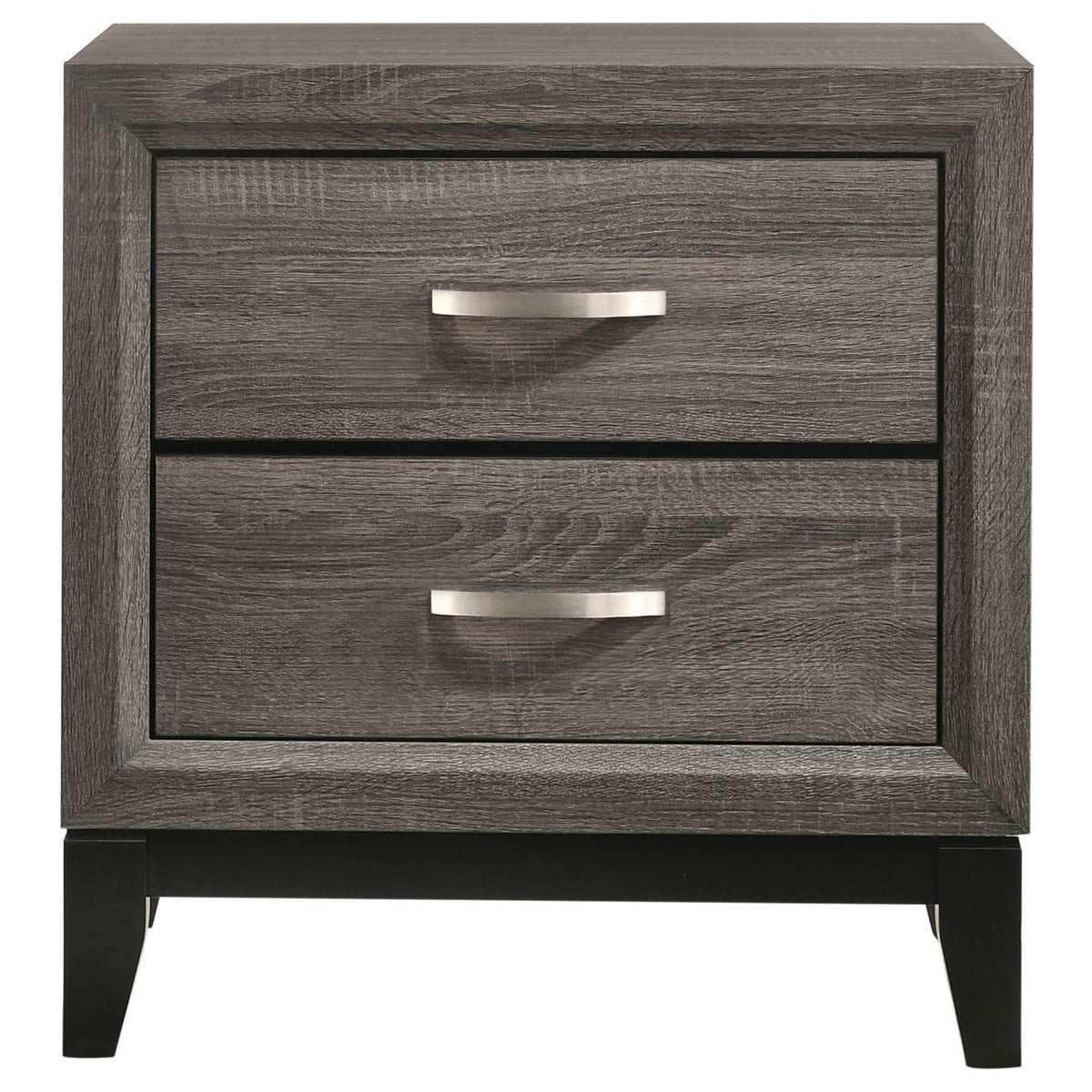 212422 Watson 2-drawer Nightstand Grey Oak