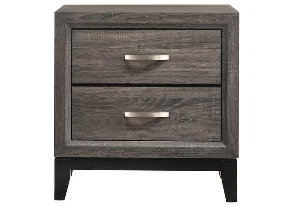 212422 Watson 2-drawer Nightstand Grey Oak