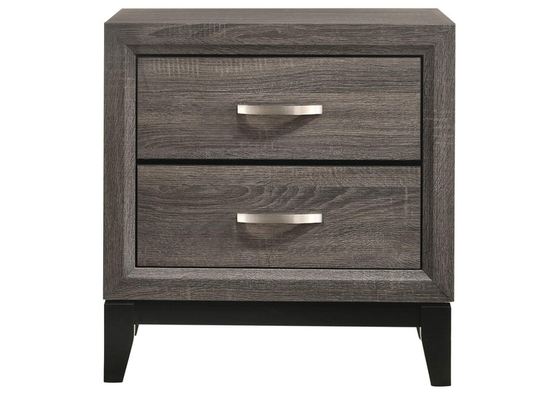 212422 Watson 2-drawer Nightstand Grey Oak