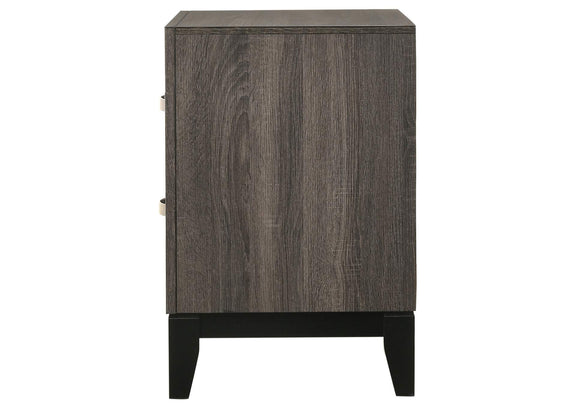 212422 Watson 2-drawer Nightstand Grey Oak