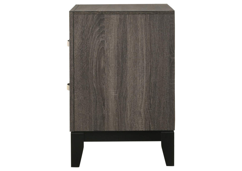 212422 Watson 2-drawer Nightstand Grey Oak