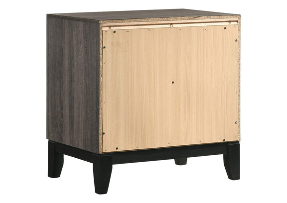 212422 Watson 2-drawer Nightstand Grey Oak