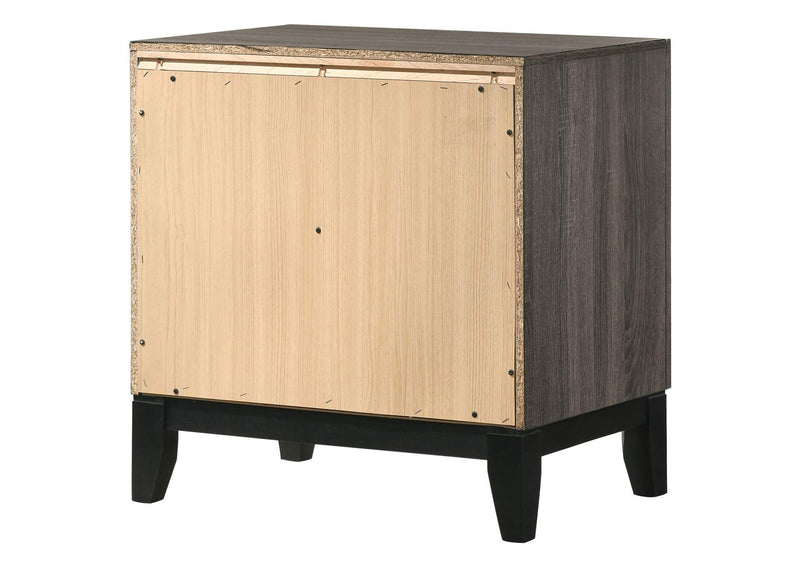 212422 Watson 2-drawer Nightstand Grey Oak