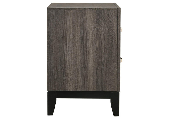 212422 Watson 2-drawer Nightstand Grey Oak
