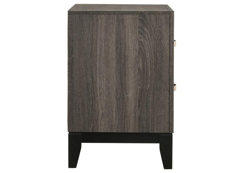 212422 Watson 2-drawer Nightstand Grey Oak