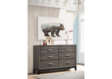 212423 Watson 6-drawer Dresser Grey Oak