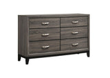 212423 Watson 6-drawer Dresser Grey Oak