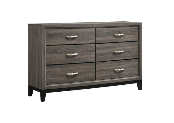 212423 Watson 6-drawer Dresser Grey Oak