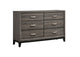212423 Watson 6-drawer Dresser Grey Oak