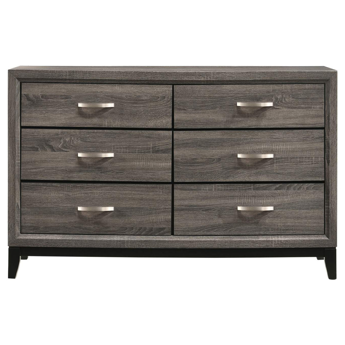 212423 Watson 6-drawer Dresser Grey Oak