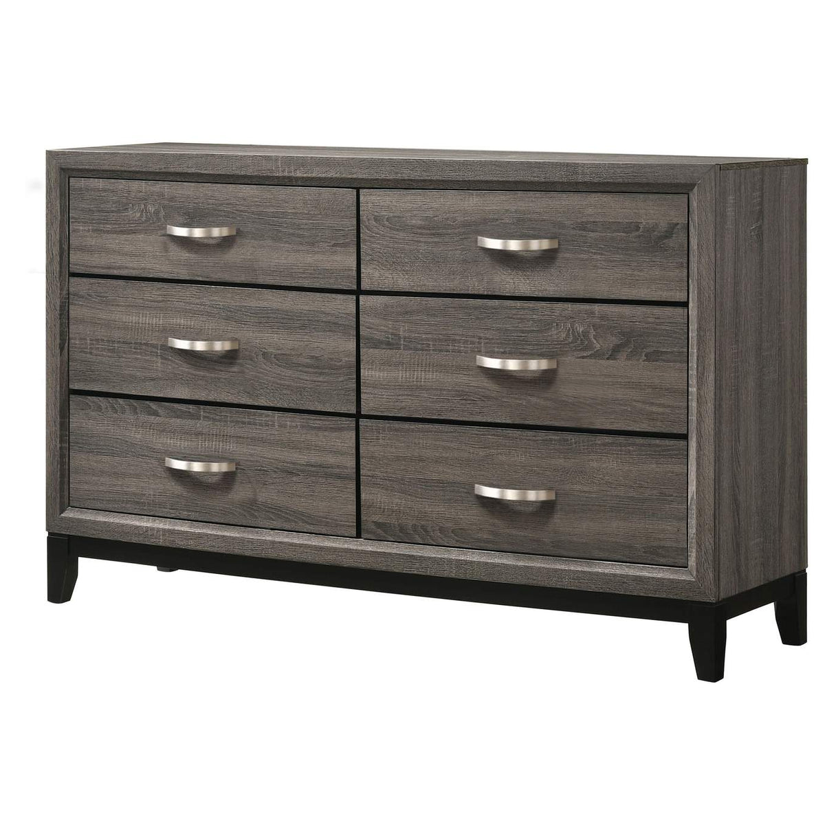 212423 Watson 6-drawer Dresser Grey Oak