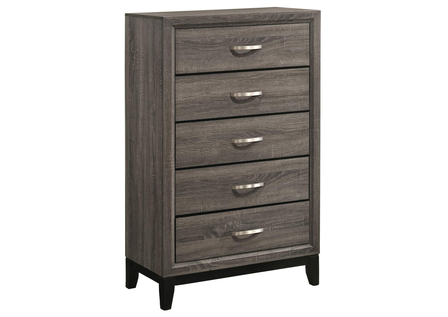 212425 Watson 5-drawer Bedroom Chest Grey Oak