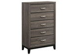 212425 Watson 5-drawer Bedroom Chest Grey Oak