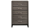 212425 Watson 5-drawer Bedroom Chest Grey Oak