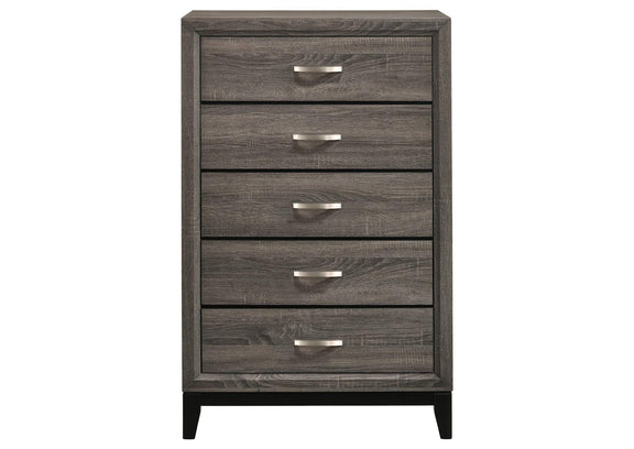 212425 Watson 5-drawer Bedroom Chest Grey Oak