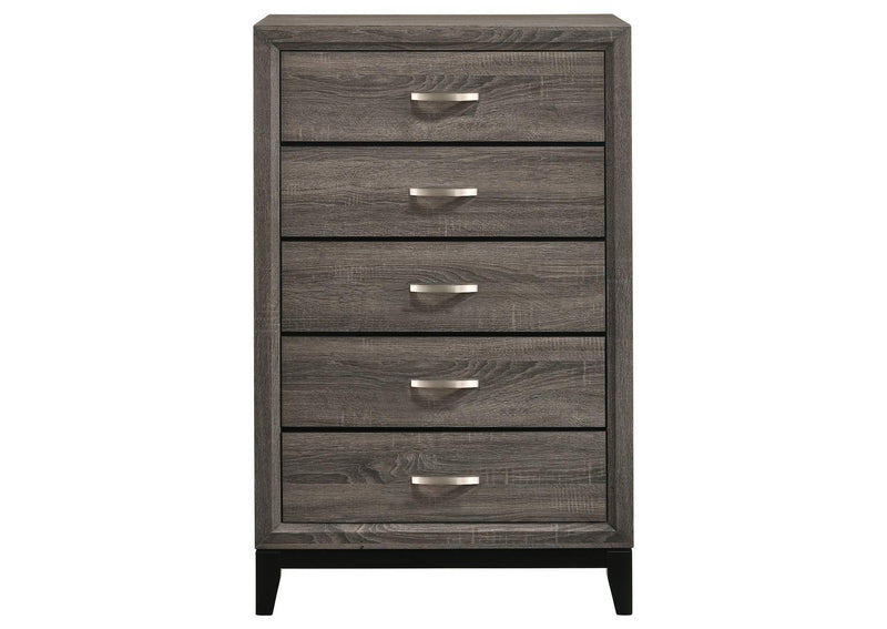 212425 Watson 5-drawer Bedroom Chest Grey Oak