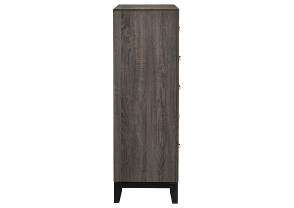 212425 Watson 5-drawer Bedroom Chest Grey Oak