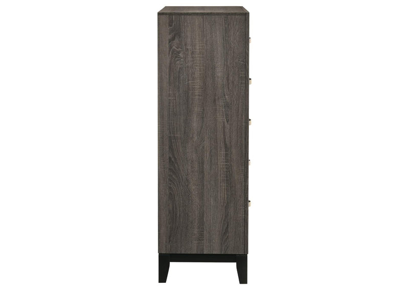 212425 Watson 5-drawer Bedroom Chest Grey Oak