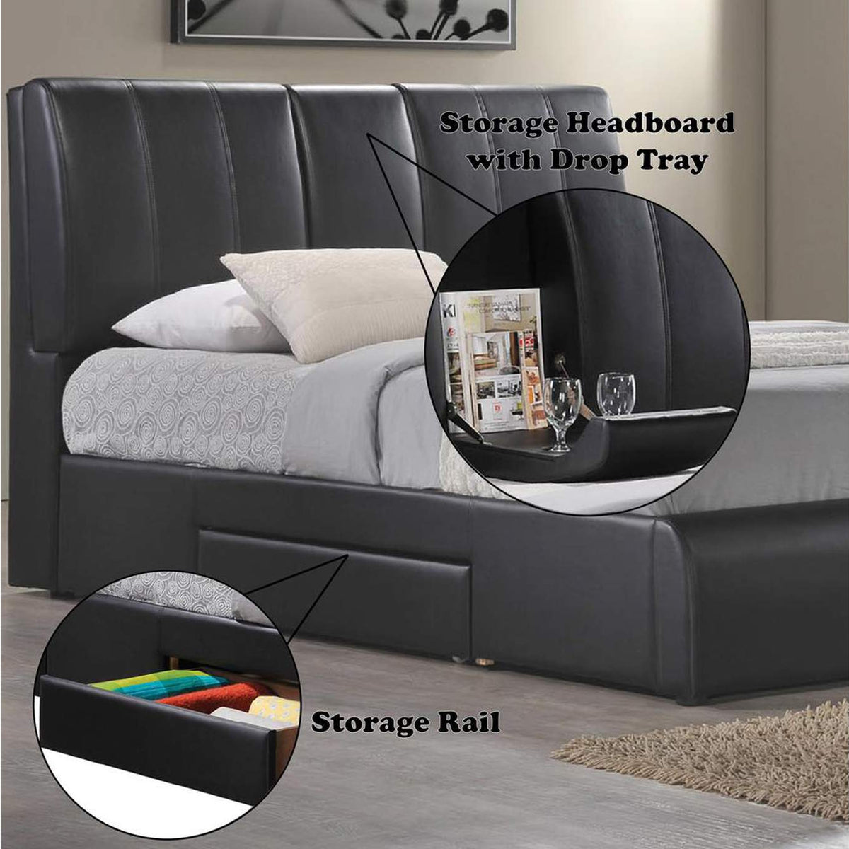 21266EK Kofi Ek Bed with Storage