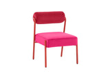 TOV-D68583 Jolene Hot Pink Velvet Dining Chair - Set of 2
