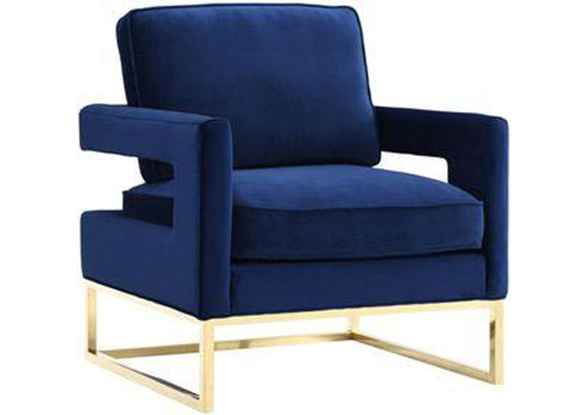 TOV-A91 Avery Navy Velvet Chair