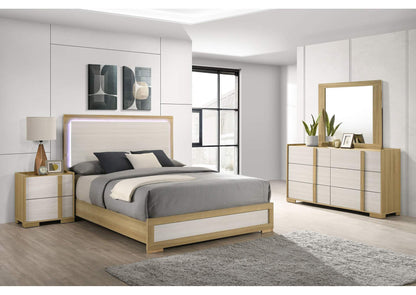 215651KE-S4 Hyland 4-piece Eastern King Bedroom Set Natural