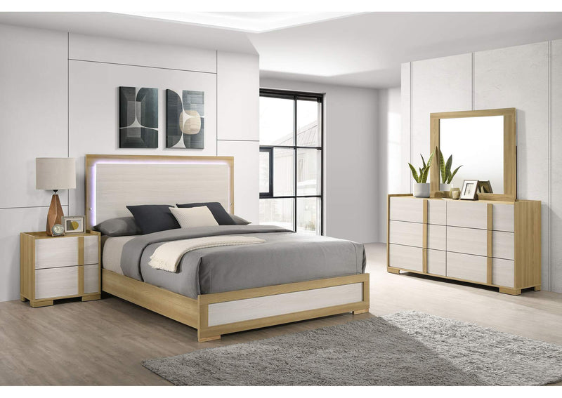 215651KE-S4 Hyland 4-piece Eastern King Bedroom Set Natural