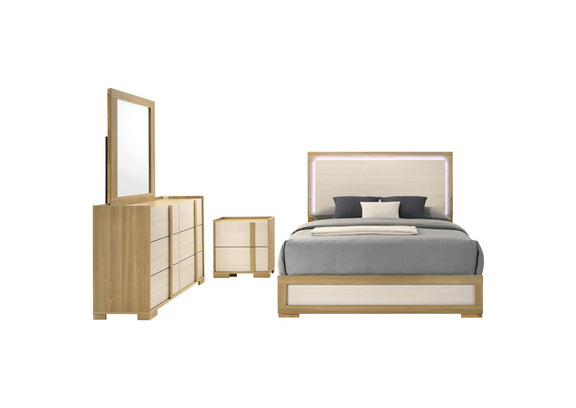 215651KE-S4 Hyland 4-piece Eastern King Bedroom Set Natural