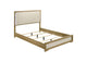 215651Q Hyland Wood Queen LED Panel Bed Natural and White