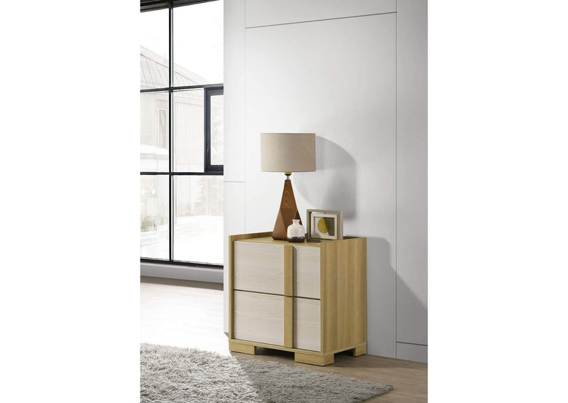 215652 Hyland 2-drawer Nightstand Bedside Table Natural