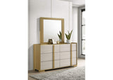 215653M Hyland 6-drawer Dresser with Mirror Natural
