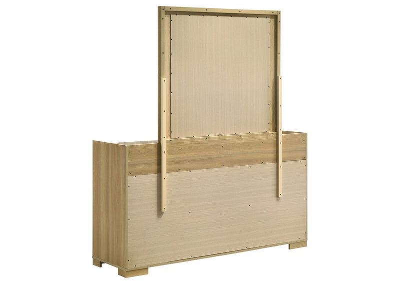 215653M Hyland 6-drawer Dresser with Mirror Natural