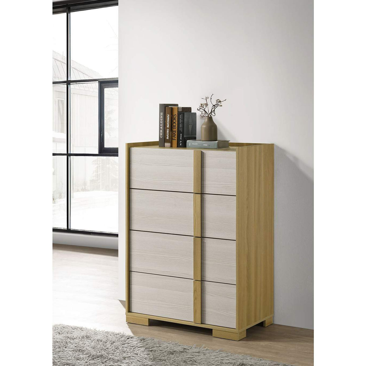 215655 Hyland 4-drawer Chest of Drawers Natural