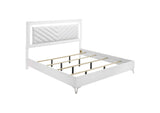 215791KE-S5 Cassia 5-piece Eastern King LED Bedroom Set White High Gloss