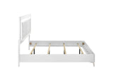 215791KE Cassia Eastern King LED Panel Bed White High Gloss