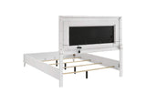 215791Q-S4 Cassia 4-piece Queen LED Bedroom Set White High Gloss