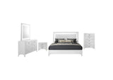 215791Q-S5 Cassia 5-piece Queen LED Bedroom Set White High Gloss